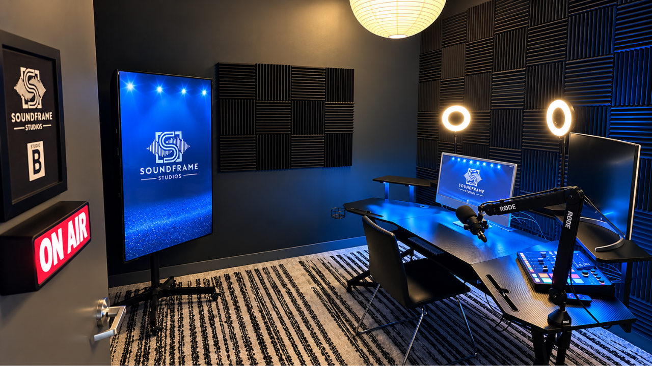 Studio B recording and production room